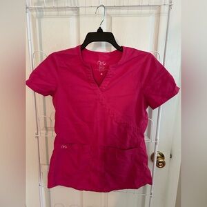 Barco Uniforms Pink Short Sleeve Scrub Top
